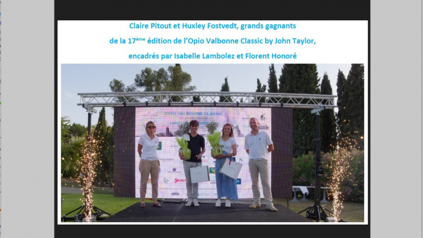 OPIO VALBONNE CLASSIC by JOHN TAYLOR  - Open Golf Club