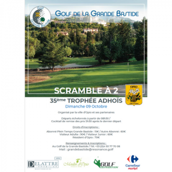 Golf de la Grande Bastide, compétition en scramble à 2, Trophée Adhoïs, ville d'Opio